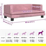 vidaXL Pasja postelja roza 80x45x30 cm žamet | Shoptok.si