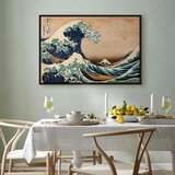  Slika - The Great Wave off Kanagawa (Reproduction) 90x60 U crnom drvenom okviru | shoptok.hr