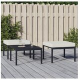  Vrtni taburei s jastucima boje pijeska 2 kom 60x60x35 cm čelik | shoptok.hr