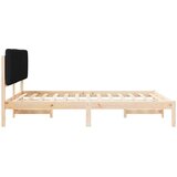  Posteljni okvir z oblazinjenim vzglavjem Črna 150 x 200 cm, (5000101440) | Shoptok.si