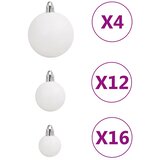  Set božićnih kuglica od 111 komada bijeli od polistirena | shoptok.hr