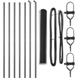 vidaXL Ogrodje s stebri Siva 1.2 x 10 m Jeklo s PVC premazom, (5000096025) | Shoptok.si