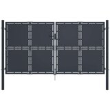 vidaXL Vrtna vrata iz jekla 300x200 cm antracitna | Shoptok.si
