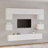  Komplet TV omaric 8-delni bel konstruiran les, (20730930) | Shoptok.si
