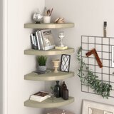vidaXL Kotne police 4 kosi barva hrasta 35x35x3,8 cm MDF | Shoptok.si