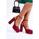 Boto Women's Sandals Glitter On a Heel Dark pink Rosel | shoptok.hr