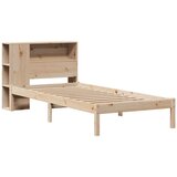 vidaXL Krevet s regalom za knjige bez madraca 75x190 cm borovina | shoptok.hr