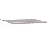 vidaXL avtomatska retraktibilna tenda z LED svetlo siva 600x350 cm, (22145965) | Shoptok.si