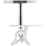 Furnova Odstavna mizica okrogla aluminij srebrne barve, (22056175) | Shoptok.si