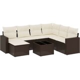 vidaXL 8-dijelni set vrtnih sofa s jastucima smeđi od poliratana | shoptok.hr