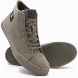 Ombre Men's high top canvas sneakers shoes - olive | Eponuda.ba
