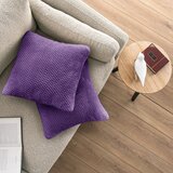 DecoKing Ukrasna jastučnica Henry 45x45 cm, ljubičasta Slike