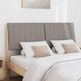 vidaXL Tapecirani uzglavlje Sivo-smeđa 135 cm Čvrsto borovo drvo | shoptok.hr
