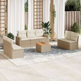 vidaXL 8-dijelni set vrtnih sofa od poliratana s jastucima bež | shoptok.hr
