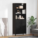  Highboard Crni hrast 69,5 x 34 x 180 cm Konstruirano drvo Slike
