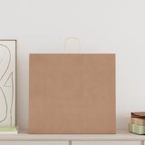  Papirnate vrećice 250 kom s ručkama smeđe 54x15x49 cm | shoptok.hr