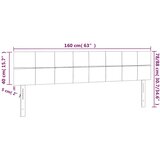  Uzglavlja tamnosmeđa 160x5x78/88 cm od tkanine | shoptok.hr