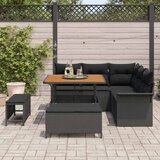  Sjedeća garnitura za vrt 8 kom. Crna poliratan 187,5 x 187,5 x 85 cm | Shoptok.si