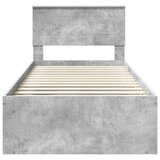  Konstrukcija postelje Betonsko siva 75 x 190 cm Konstruiran les, (5000103968) | Shoptok.si