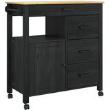  Kuhinjski kolica MONZA Crna 84 x 40 x 88,5 cm | shoptok.hr