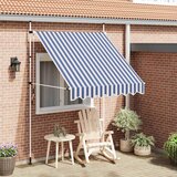 Tenda na ručno uvlačenje 200 cm plavo-bijela prugasta | shoptok.hr