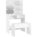  Komplet toaletnih mizic z LED lučkami bel visok sijaj, (20715625) | Shoptok.si