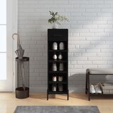 Ormarić za cipele crni 30 x 35 x 105 cm od konstruiranog drva | Eponuda.com