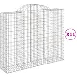  Lučne gabionske košare 11kom 200x50x160/180cm pocinčano željezo | shoptok.hr