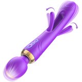 SuperLove Olaf 3in1 Massage Wand & Flapping Vibrator Purple Cene