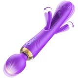 Olaf 3in1 Massage Wand & Flapping Vibrator Purple
