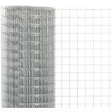  Mrežna ograda od pocinčanog čelika za kokoši 10 x 0,5 m srebrna | shoptok.hr