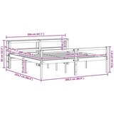  Konstrukcija postelje 2 pcs Voskast rjav Masivno borovo les, (5000121199) | Shoptok.si