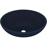  Luksuzni ovalni umivaonik mat tamnoplavi 40 x 33 cm keramički | shoptok.hr