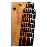 Wallity Zidna dekoracija Pisa toranj, 32cmx58cmx3cm, Hrast | Eponuda.ba