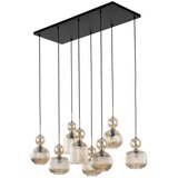  Visilica na sajli SOPHIA 8xE14/10W/230V crna/dimljeno bež | Eponuda.com