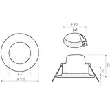  LED ugradno plafonsko svetlo za kupatilo BONO LED/8W/230V 3000K IP65 hrom | Eponuda.com