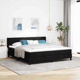  s opruga kutije s uzglavljem Crna 200 x 180 cm tkanina | shoptok.hr