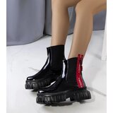 D/CEO Black wedge heeled boots Etylioo