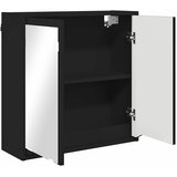  Kupaonski ormar s ogledalom s policom Crna 60 x 20 x 60 cm | shoptok.hr