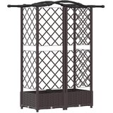  Povišeni krevet s mrežom i krovom Smeđa 124 x 40 x 126 cm PP | Eponuda.com
