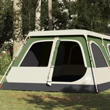 vidaXL Družinski šotor za kampiranje za 8 oseb zelen hitra postavitev