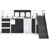  na kat s toboganom i zavjesama bijelo-crni 90 x 200 cm | shoptok.hr