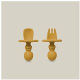 Interbaby silikonski set pribora za samostalno hranjenje Earth Ocher | shoptok.hr