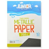 Junior jolly Metallic Paper, papir metalik, A4, 250g, 10K, odaberite nijansu Crna Cene