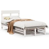 Furnova Posteljni okvir brez vzmetnice bel 75x190 cm trdna borovina, (21937640) | Shoptok.si