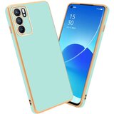 Cadorabo Ohišje, združljivo z Oppo Reno6 5G in bleščeča metina zelena - zlata - Zaščitni ovitek iz prožnega silikona TPU in z zaščito kamere, (20860150) | Shoptok.si