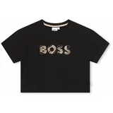 Boss Otroška kratka majica črna barva