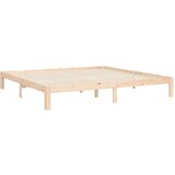vidaXL Posteljni okvir z vzglavjem 200x200 cm trden les | Shoptok.si