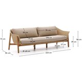 Kave Home Bež/u prirodnoj boji podstavljena vrtna sofa Galea – | shoptok.hr
