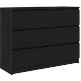 vidaXL Komoda črni hrast 100x35x76 cm inženirski les, (21830584) | Shoptok.si